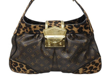 Load image into Gallery viewer, 極美品 LOUIS VUITTON ルイヴィトン ショルダーバッグ ポリー M95282 モノグラムキャンバス ハラコ レオパード ブラウン 中古4b004695
