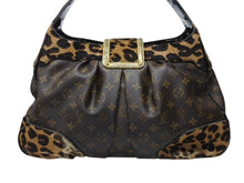 Load image into Gallery viewer, 極美品 LOUIS VUITTON ルイヴィトン ショルダーバッグ ポリー M95282 モノグラムキャンバス ハラコ レオパード ブラウン 中古4b004695
