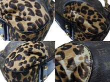 Load image into Gallery viewer, 極美品 LOUIS VUITTON ルイヴィトン ショルダーバッグ ポリー M95282 モノグラムキャンバス ハラコ レオパード ブラウン 中古4b004695