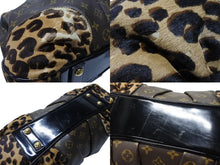 Load image into Gallery viewer, 極美品 LOUIS VUITTON ルイヴィトン ショルダーバッグ ポリー M95282 モノグラムキャンバス ハラコ レオパード ブラウン 中古4b004695