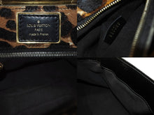 Load image into Gallery viewer, 極美品 LOUIS VUITTON ルイヴィトン ショルダーバッグ ポリー M95282 モノグラムキャンバス ハラコ レオパード ブラウン 中古4b004695