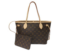 画像をギャラリービューアに読み込む, 未使用 LOUIS VUITTON ルイヴィトン トートバッグ ネヴァーフルPM モノグラム M40155 ブラウン モノグラムキャンバス レザー 中古 4b004699