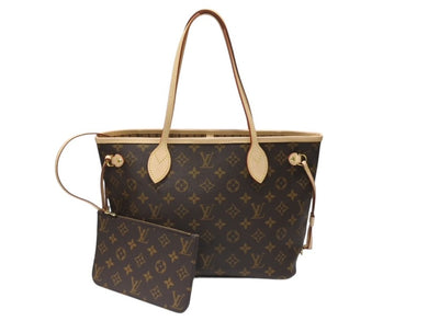 未使用 LOUIS VUITTON ルイヴィトン トートバッグ ネヴァーフルPM モノグラム M40155 ブラウン モノグラムキャンバス レザー 中古 4b004699
