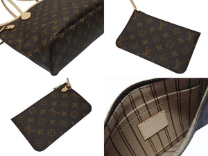 未使用 LOUIS VUITTON ルイヴィトン トートバッグ ネヴァーフルPM モノグラム M40155 ブラウン モノグラムキャンバス レザー 中古 4b004699