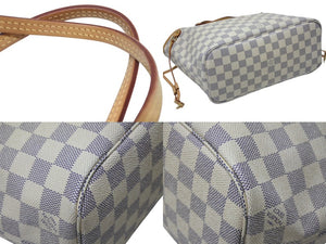 LOUIS VUITTON ルイヴィトン ハンドバッグ ネヴァーフルPM ダミエアズールキャンバス N41362 ホワイトゴールド金具 美品 中古 4b004700