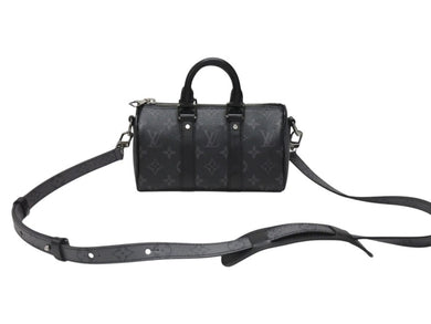 極美品 LOUIS VUITTON ルイヴィトン モノグラムエクリプス キーポル XS 2WAY ブラック M45947 中古 4b004701
