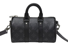 Load image into Gallery viewer, 極美品 LOUIS VUITTON ルイヴィトン モノグラムエクリプス キーポル XS 2WAY ブラック M45947 中古 4b004701