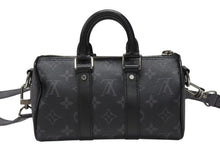 Load image into Gallery viewer, 極美品 LOUIS VUITTON ルイヴィトン モノグラムエクリプス キーポル XS 2WAY ブラック M45947 中古 4b004701