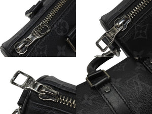 極美品 LOUIS VUITTON ルイヴィトン モノグラムエクリプス キーポル XS 2WAY ブラック M45947 中古 4b004701