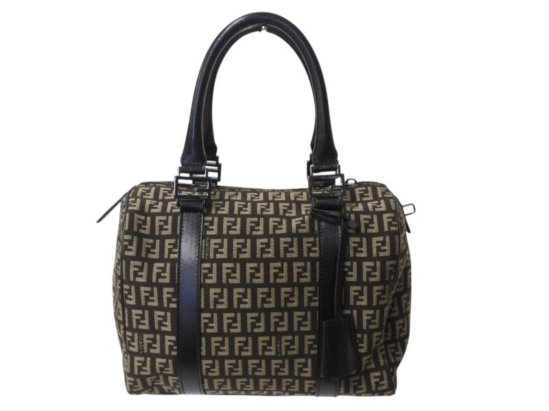 ✨美品✨Fendi ハンドバッグ キャンバス ズッカ ミニボストン 極 美品
