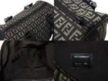 Load image into Gallery viewer, FENDI フェンディ ズッカ柄 ハンドバッグ ミニボストンバッグ型 キャンバス レザー ブラック ブラウン ベージュ 美品 中古 4b004703