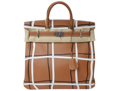 新品未使用 HERMES エルメス ハンドバッグ オータクロア40 ◻︎W刻印 エヴァーカラー Hacarreaux エヴァーグレイン パラジウム金具 中古 4b004704