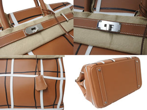 新品未使用 HERMES エルメス ハンドバッグ オータクロア40 ◻︎W刻印 エヴァーカラー Hacarreaux エヴァーグレイン パラジウム金具 中古 4b004704
