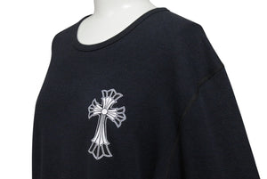 CHROME HEARTS クロムハーツ オールド サーマル ロングスリーブTシャツ ダブルCHクロス ブラック レッド ホワイト サイズL 美品 中古 4b004707