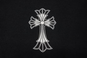 CHROME HEARTS クロムハーツ オールド サーマル ロングスリーブTシャツ ダブルCHクロス ブラック レッド ホワイト サイズL 美品 中古 4b004707