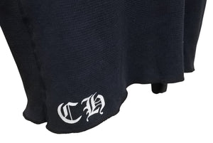 CHROME HEARTS クロムハーツ オールド サーマル ロングスリーブTシャツ ダブルCHクロス ブラック レッド ホワイト サイズL 美品 中古 4b004707