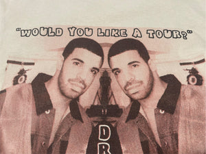 Drake ドレイク 両面プリント RAP TEES HIP HOP ラップT 半袖Ｔシャツ 希少 コットン ベージュ 美品 中古 4b004712