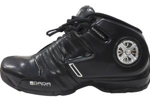 希少 DADA SUPREME ダダ シュプリーム スピナー1 ハイカットスニーカー DA1610008 ブラック シルバー サイズ27.5cm 美品 中古 4b004715 