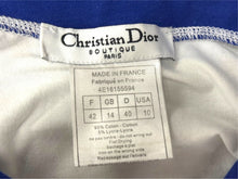 Load image into Gallery viewer, 極美品 Christian Dior クリスチャンディオール J&#39;ADORE ジャドール リンガーTシャツ 4E16155594 サイズ42 ホワイト ブルー 中古 4b004716