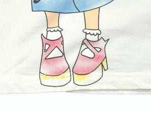 極美品 Christian Dior クリスチャンディオール J'ADORE ジャドール リンガーTシャツ 4E16155594 サイズ42 ホワイト ブルー 中古 4b004716