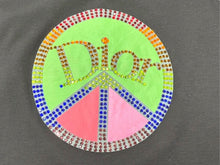 Load image into Gallery viewer, 極美品 Christian Dior クリスチャンディオール タンクトップ 5P16155973 サイズ38 ピースマーク ラインストーン ガリアーノ期 中古 4b004717