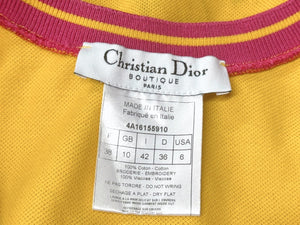 Christian Dior クリスチャンディオール タンクトップ ノースリーブ 4A16155910 サイズ38 フラワーモチーフ プリント 刺繍 良品 中古 4b004719