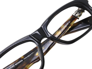 CHROME HEARTS クロムハーツ 伊達メガネ SPLAT-A サイズ55□17 -143 BSフレア シルバー925 ブラック 鼈甲カラー レンズ無し 美品 中古 4b004722