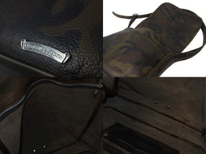 CHROME HEARTS クロムハーツ メールバッグ ショルダーバッグ ガンスリンガー ダガージップ レザー シルバー925 カモフラ柄 美品 中古 4b004723