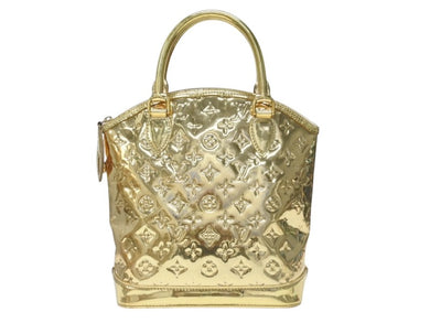 極美品 LOUIS VUITTON ルイヴィトン ロックイット モノグラム ミロワール ハンドバッグ ゴールド M95450 中古 4b004725