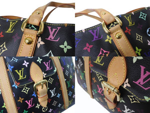LOUIS VUITTON ルイヴィトン オーレリアGM トートバッグ M40101 モノグラム マルチカラー ブラック 村上隆 美品 中古 4b004726