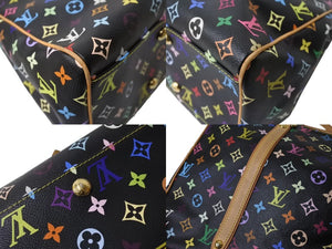 LOUIS VUITTON ルイヴィトン オーレリアGM トートバッグ M40101 モノグラム マルチカラー ブラック 村上隆 美品 中古 4b004726