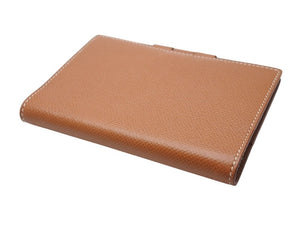 HERMES エルメス アジェンダ クシュベル カバー メモ帳 ペン付き ブラウン レザー 美品 中古 4b004727
