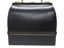 Load image into Gallery viewer, HERMES エルメス ヴィンテージ STEEL VANITY BAG サック マレット スティール バニティ ハンドバッグ ボックスカーフ ブラック ゴールド金具 美品 中古 4b004728