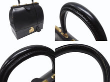 Load image into Gallery viewer, HERMES エルメス ヴィンテージ STEEL VANITY BAG サック マレット スティール バニティ ハンドバッグ ボックスカーフ ブラック ゴールド金具 美品 中古 4b004728