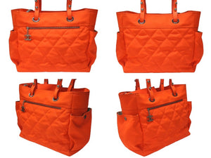 CHANEL シャネル パリビアリッツGM トートバッグ ハンドバッグ 11番台 ネオンオレンジ シルバー金具 美品 中古 4b004729