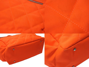 CHANEL シャネル パリビアリッツGM トートバッグ ハンドバッグ 11番台 ネオンオレンジ シルバー金具 美品 中古 4b004729
