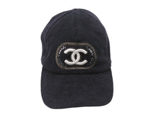 Load image into Gallery viewer, 極美品 CHANEL シャネル キャップ 帽子 ココマーク イアンコナー ブラック イタリア製 サイズM 美品 中古 4b004730