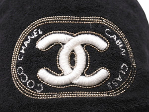 極美品 CHANEL シャネル キャップ 帽子 ココマーク イアンコナー ブラック イタリア製 サイズM 美品 中古 4b004730