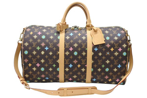 未使用 LOUIS VUITTON ルイヴィトン キーポル バンドリエール50 モノグラム クラギーチョコレート タイラーザクリエイター 中古 4b004731