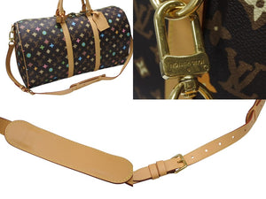 未使用 LOUIS VUITTON ルイヴィトン キーポル バンドリエール50 モノグラム クラギーチョコレート タイラーザクリエイター 中古 4b004731