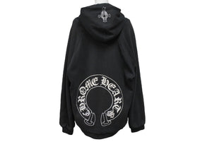 CHROME HEARTS クロムハーツ Old Horseshoe Pullover Hoodie ホースシュー プルオーバーパーカー チャコール サイズXL 良品 中古 4b004732