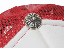 Load image into Gallery viewer, CHROME HEARTS クロムハーツ SEX RECORDS セックスレコーズ トラッカー メッシュキャップ ONE SIZE レッド ホワイト 美品 中古 4b004733