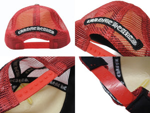 CHROME HEARTS クロムハーツ SEX RECORDS セックスレコーズ トラッカー メッシュキャップ ONE SIZE レッド ホワイト 美品 中古 4b004733