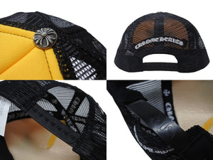 新品未使用 CHROME HEARTS クロムハーツ MATTY BOY マッティボーイ LiNK トラッカー メッシュキャップ ONE SIZE イエロー ブラック 中古 4b004737