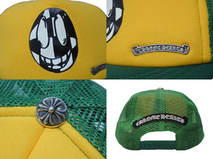 極美品 CHROME HEARTS クロムハーツ MATTY BOY マッティボーイ SMILEY スマイリー トラッカー メッシュキャップ SEX RECORDS 中古 4b004739
