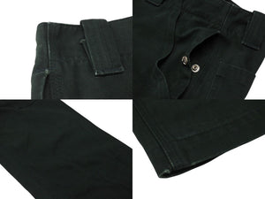 CHROME HEARTS クロムハーツ コットンパンツ サイズ34 クロスボールボタン ホースシュー シルバー925 グリーン 美品 中古 4b004742