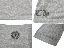 Load image into Gallery viewer, CHROME HEARTS クロムハーツ 半袖Ｔシャツ ホースシュー RN#95024 グレー コットン ポリエステル レーヨン サイズM 美品 中古 4b004743