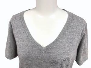 CHROME HEARTS クロムハーツ 半袖Ｔシャツ ホースシュー RN#95024 グレー コットン ポリエステル レーヨン サイズM 美品 中古 4b004743
