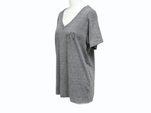 CHROME HEARTS クロムハーツ 半袖Ｔシャツ ホースシュー RN#95024 グレー コットン ポリエステル レーヨン サイズM 美品 中古 4b004743