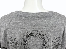 Load image into Gallery viewer, CHROME HEARTS クロムハーツ 半袖Ｔシャツ ホースシュー RN#95024 グレー コットン ポリエステル レーヨン サイズM 美品 中古 4b004743